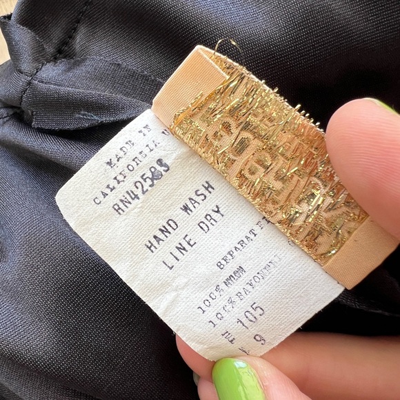 70s Does 20s VTG Black Flapper Slip - Picture 2 of 8